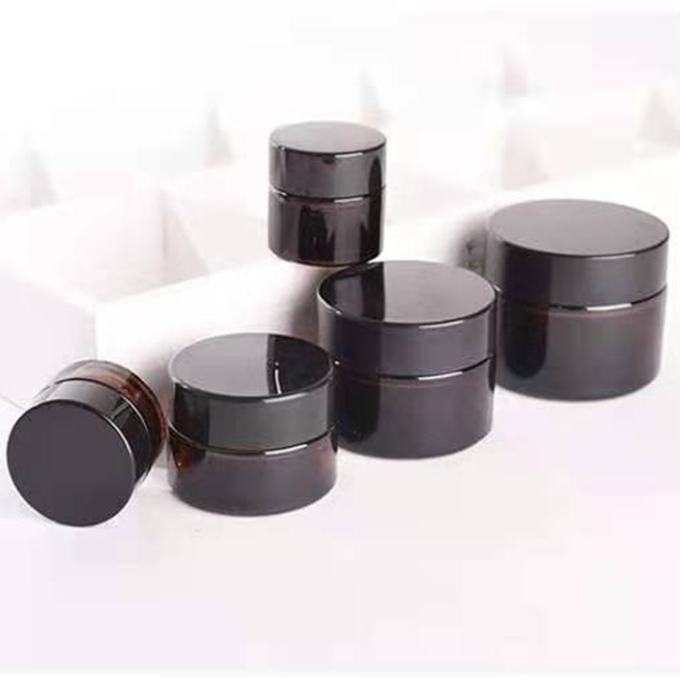 5g 10g 15g 30g 50g 100g clear amber frosted cosmetic cream glass jar with lid