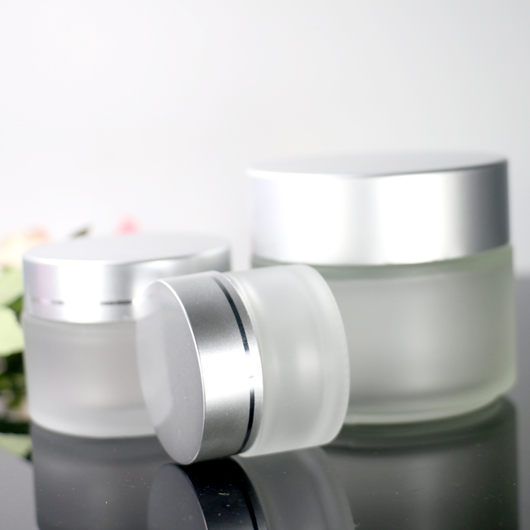 5g 10g 15g 30g 50g 100g clear frosted glass cosmetic jar for cream lip balm