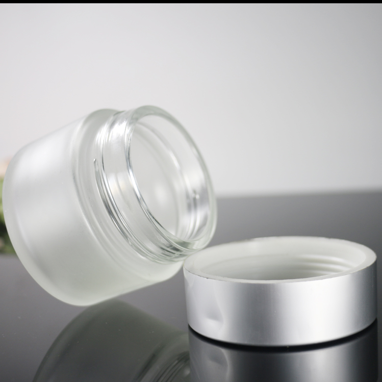 5g 10g 15g 30g 50g 100g clear frosted glass cosmetic jar for cream lip balm