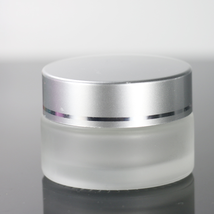 5g 10g 15g 30g 50g 100g clear frosted glass cosmetic jar for cream lip balm