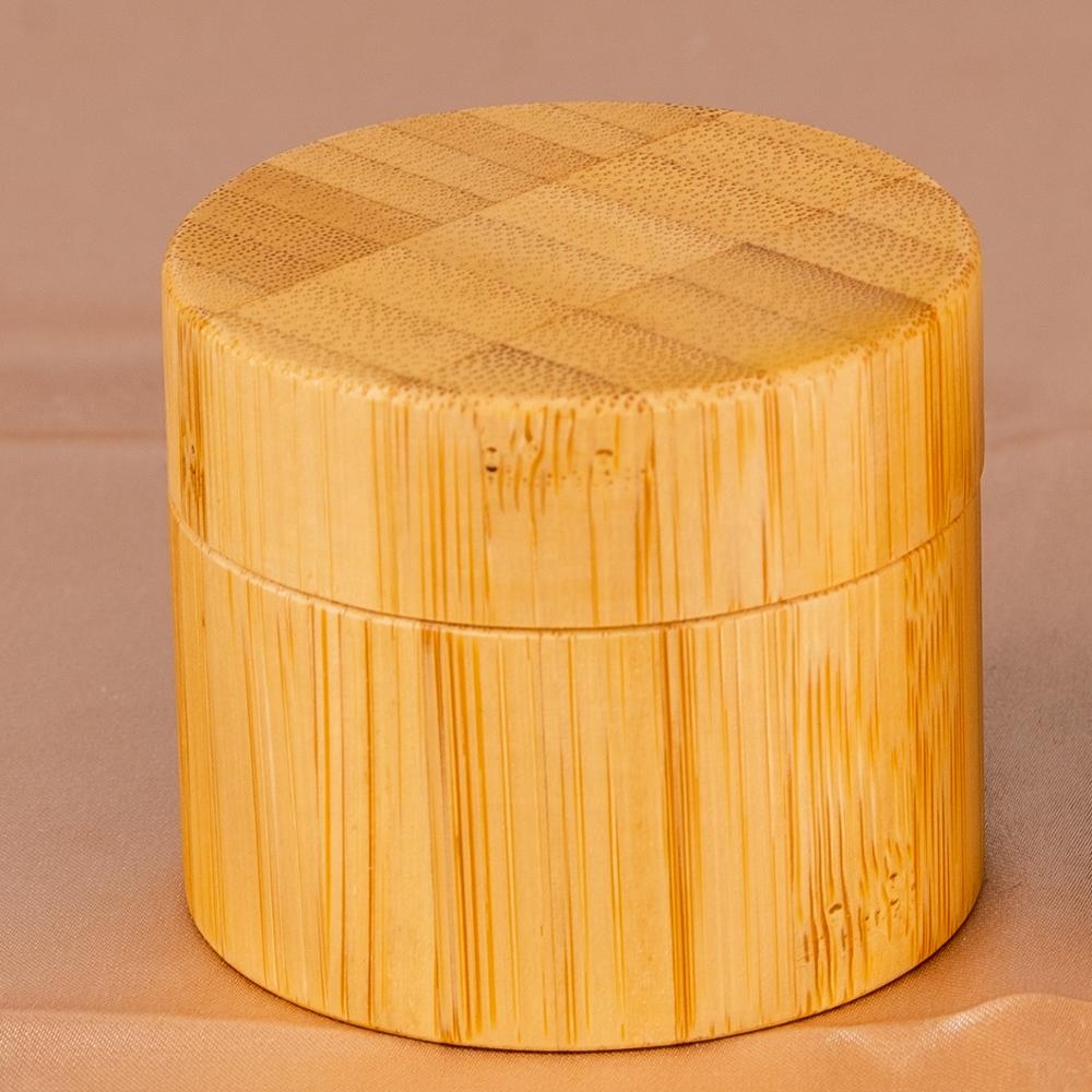 5g 10g 15g 30g 50g 100g cosmetic mini frosted glass cream jar with bamboo plastic lid