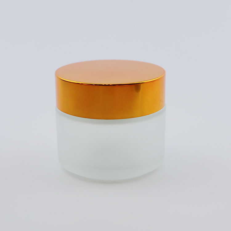 5g 10g 15g 30g 50g 100g cream glass jar for glass cosmetic jar with gold silver black metal cap