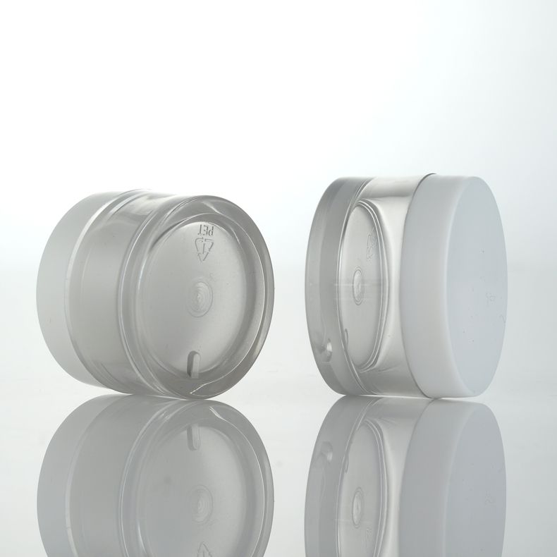 5g 10g 15g 30g 50g 100g empty white lid clear skin care plastic jar Cosmetic samples PET eye cream jars