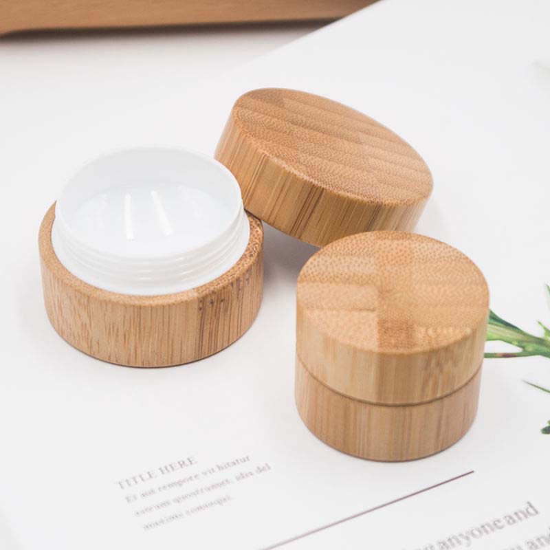 5g 10g 15g 30g 50g 100g frosted glass cosmetic jar cream container with wood grain lid for face cream lotion balm