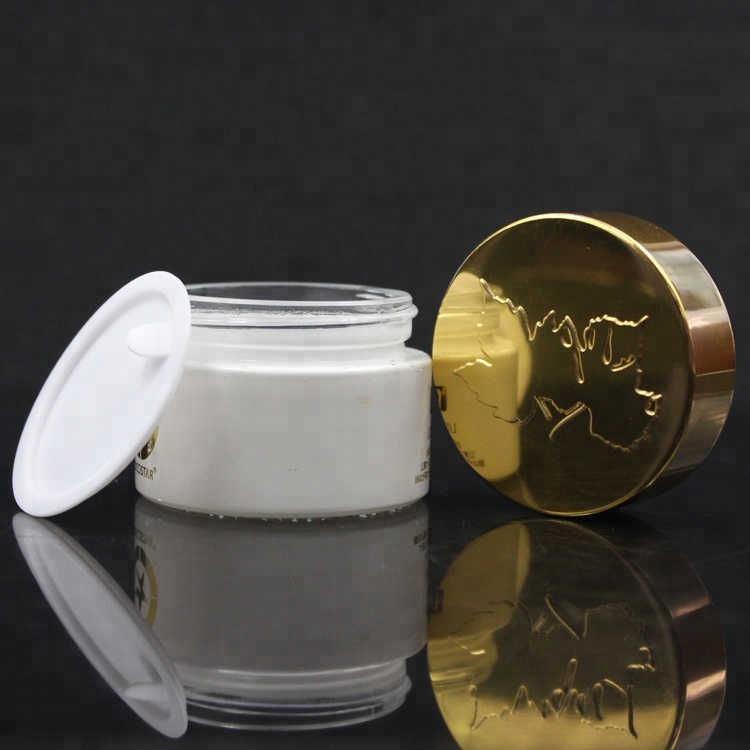 5g 10g 15g 30g 50g 100g white cosmetic Glass cream jar with bamboo wooden lid cosmetic containers and packaging