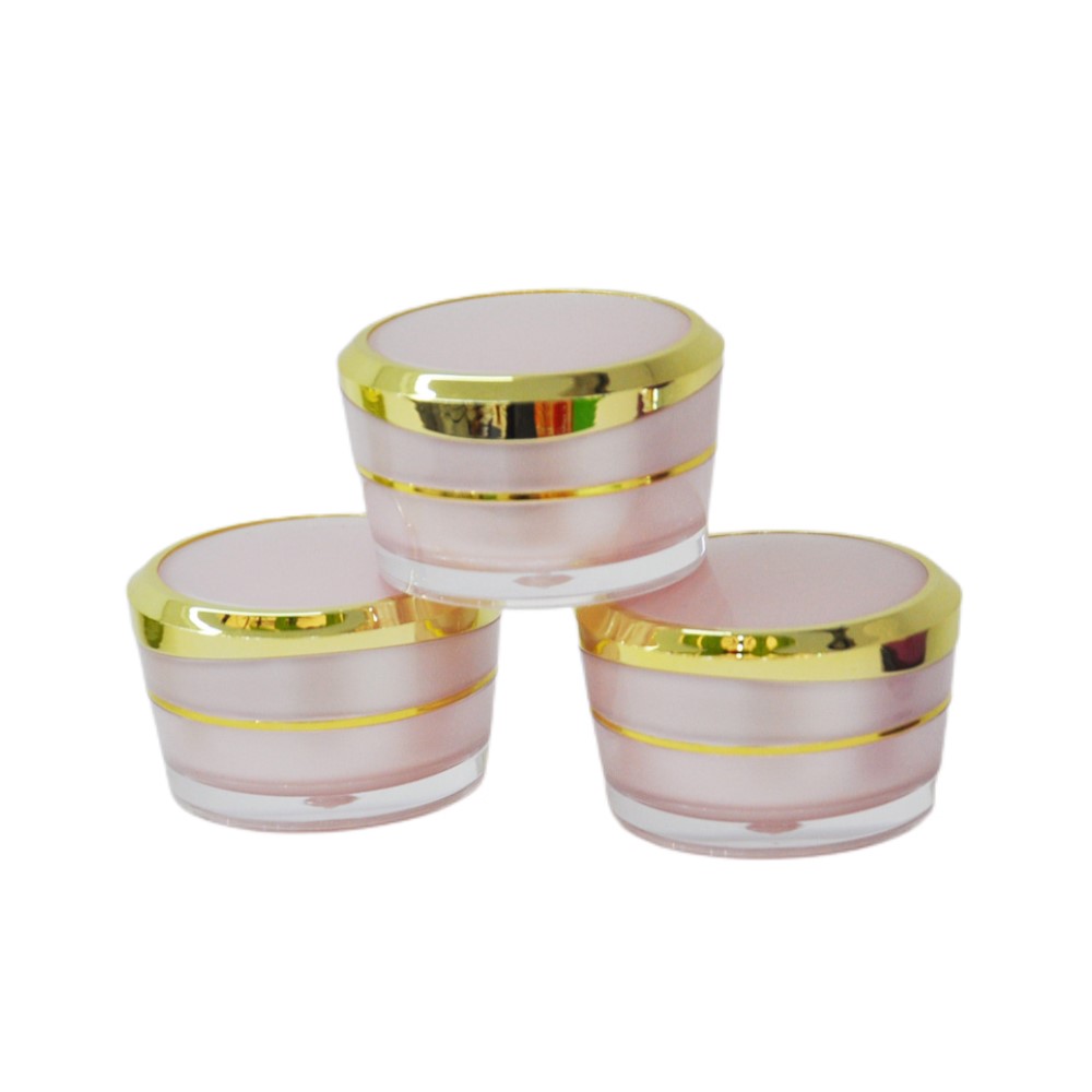 5g 10g 15g 30g 50g Black Acrylic Cosmetic Nail Gel Jar Container for Skin Care