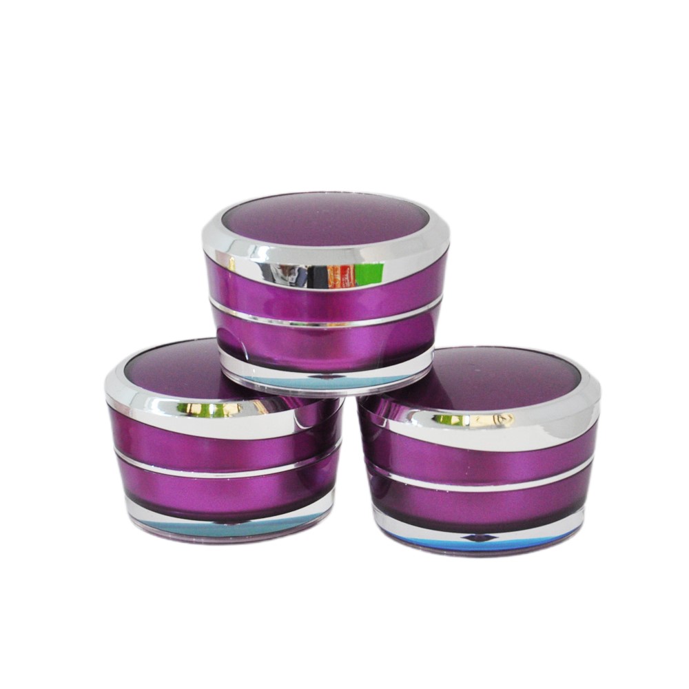 5g 10g 15g 30g 50g Black Acrylic Cosmetic Nail Gel Jar Container for Skin Care