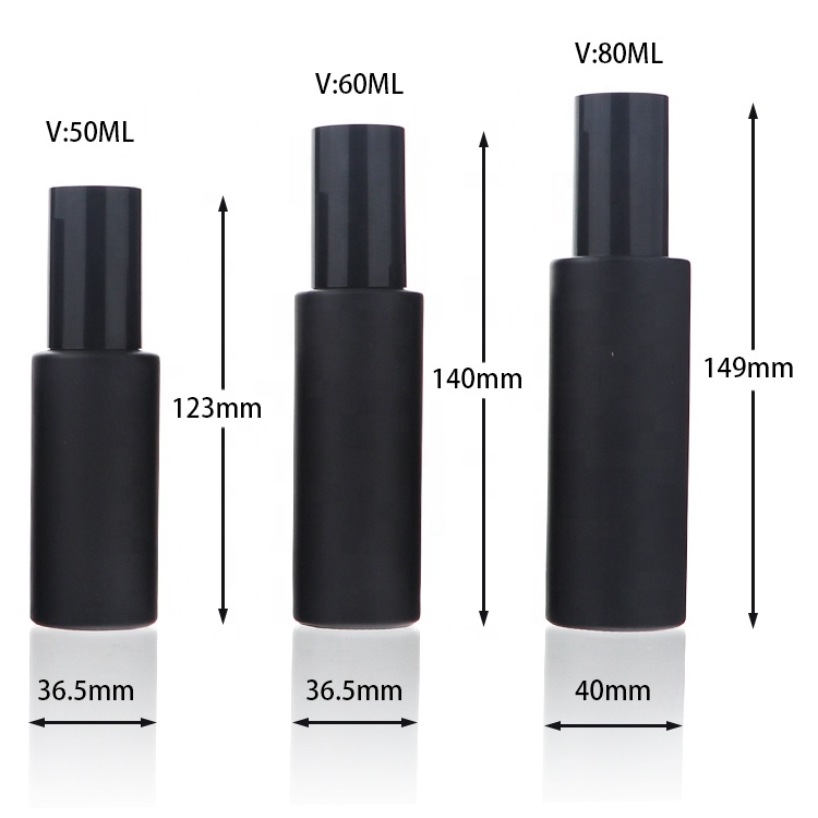 5g 10g 15g 30g 50g Black Facial Cream Cosmetic Jar Glass Skin Care Containers