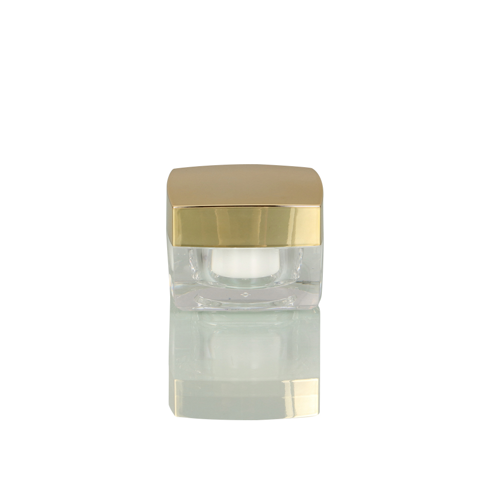 5g 10g 15g 30g 50g Cosmetic Containers Empty Black Square Acrylic Plastic Cream Jar