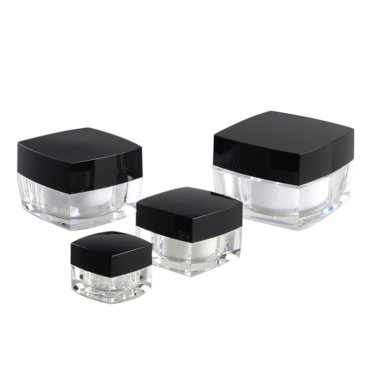 5g 10g 15g 30g 50g Cosmetic Cream JarSkin Care Square Acrylic Cosmetic Jar