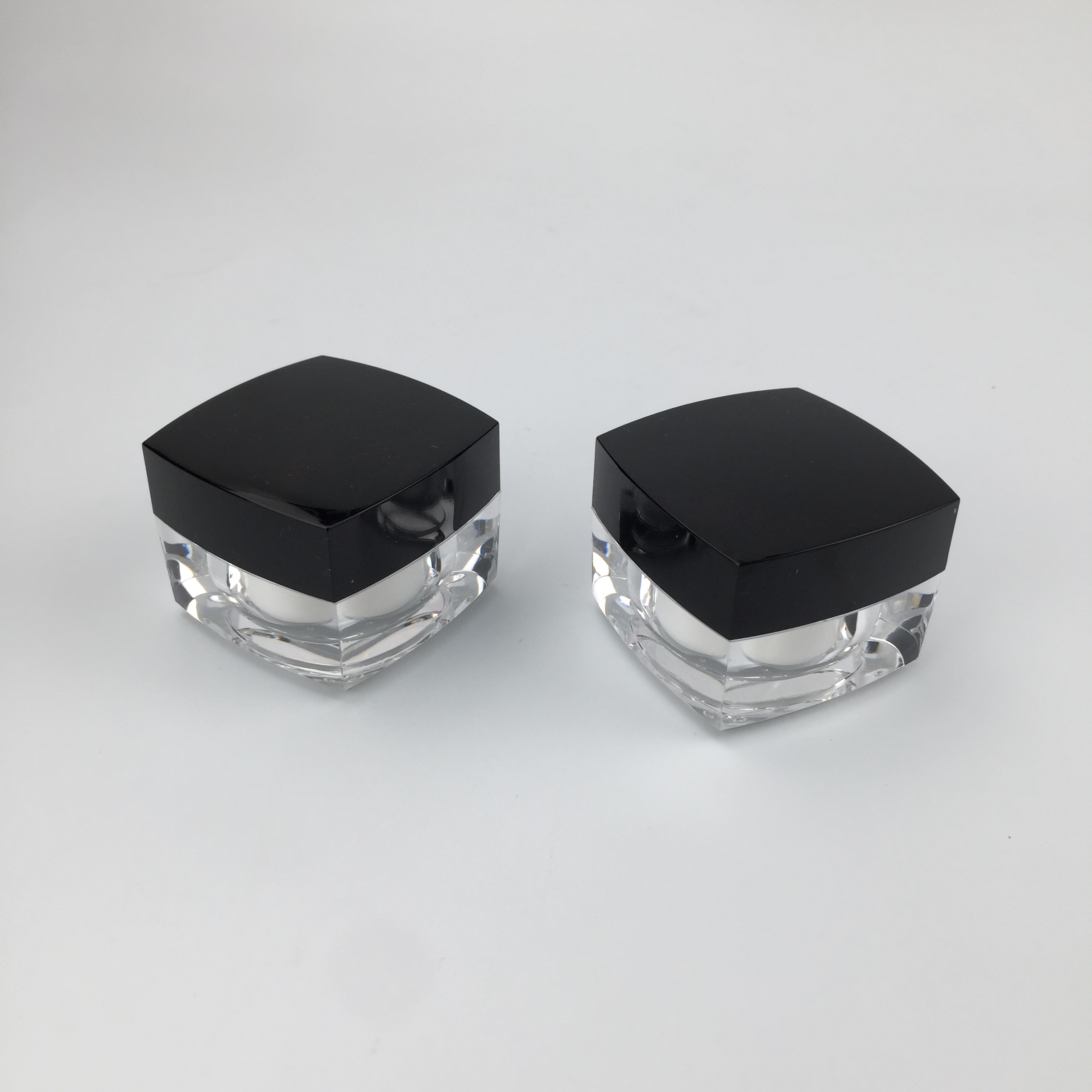 5g 10g 15g 30g 50g Square Custom Thicker Clear Acrylic Nail Jar Empty Clear Skin Cream Pot