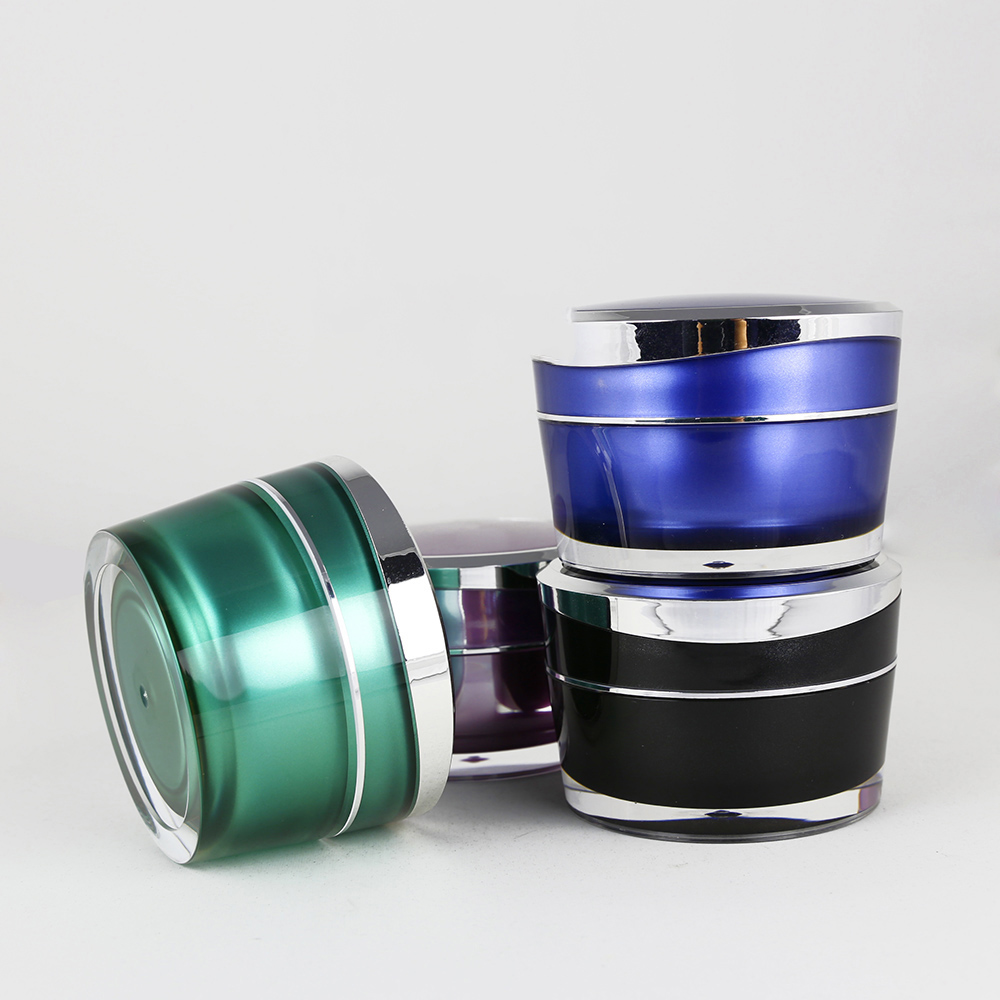 5g 10g 15g 30g 50g cosmetic containers empty black square acrylic plastic cream jar