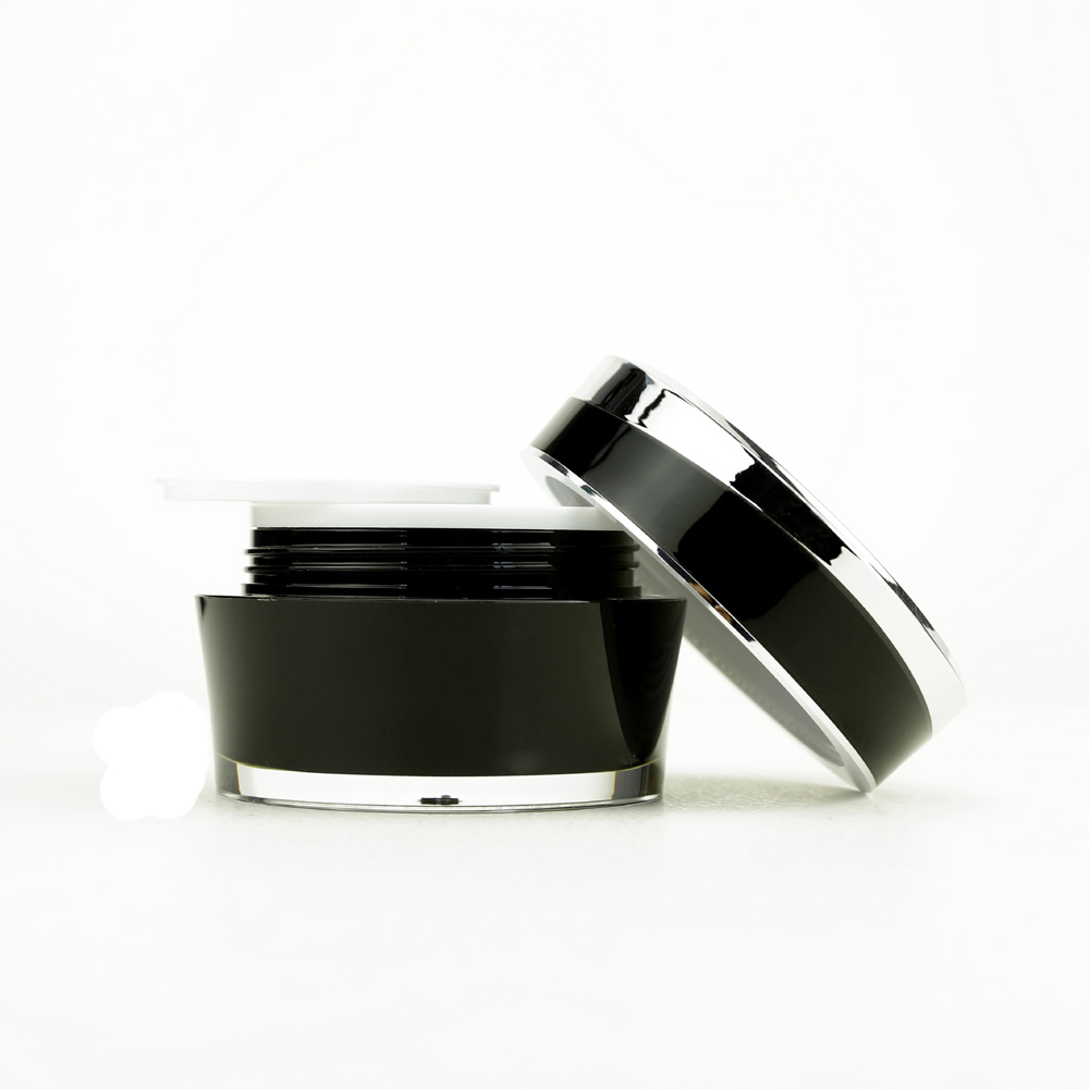 5g 10g 15g 30g 50g cosmetic containers empty black square acrylic plastic cream jar