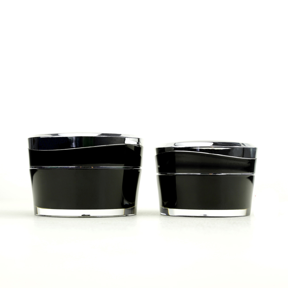 5g 10g 15g 30g 50g cosmetic containers empty black square acrylic plastic cream jar