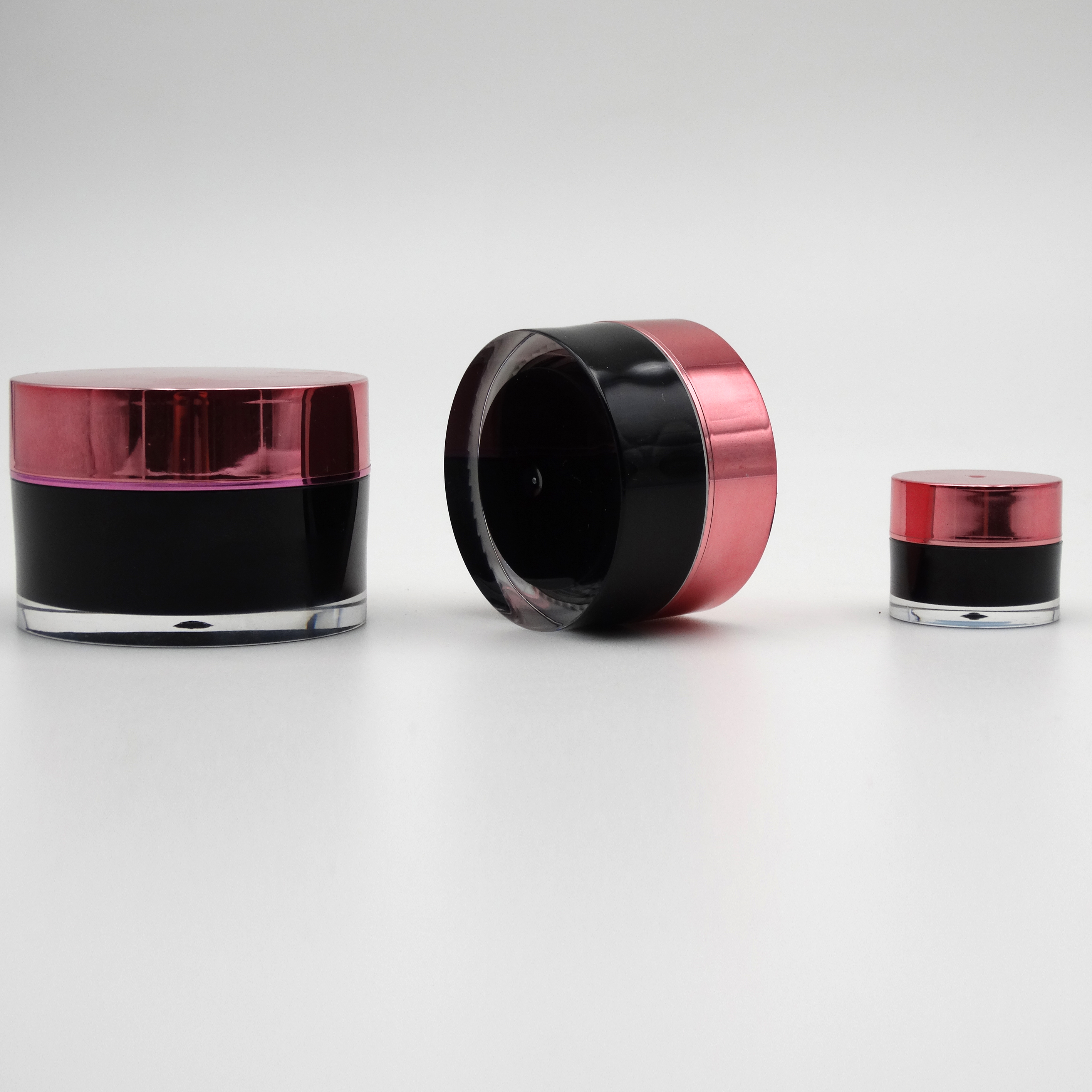 5g 10g 15g 30g 50g round black acrylic gel nail custom acrylic nail polish jar and acrylic jars rose gold lid