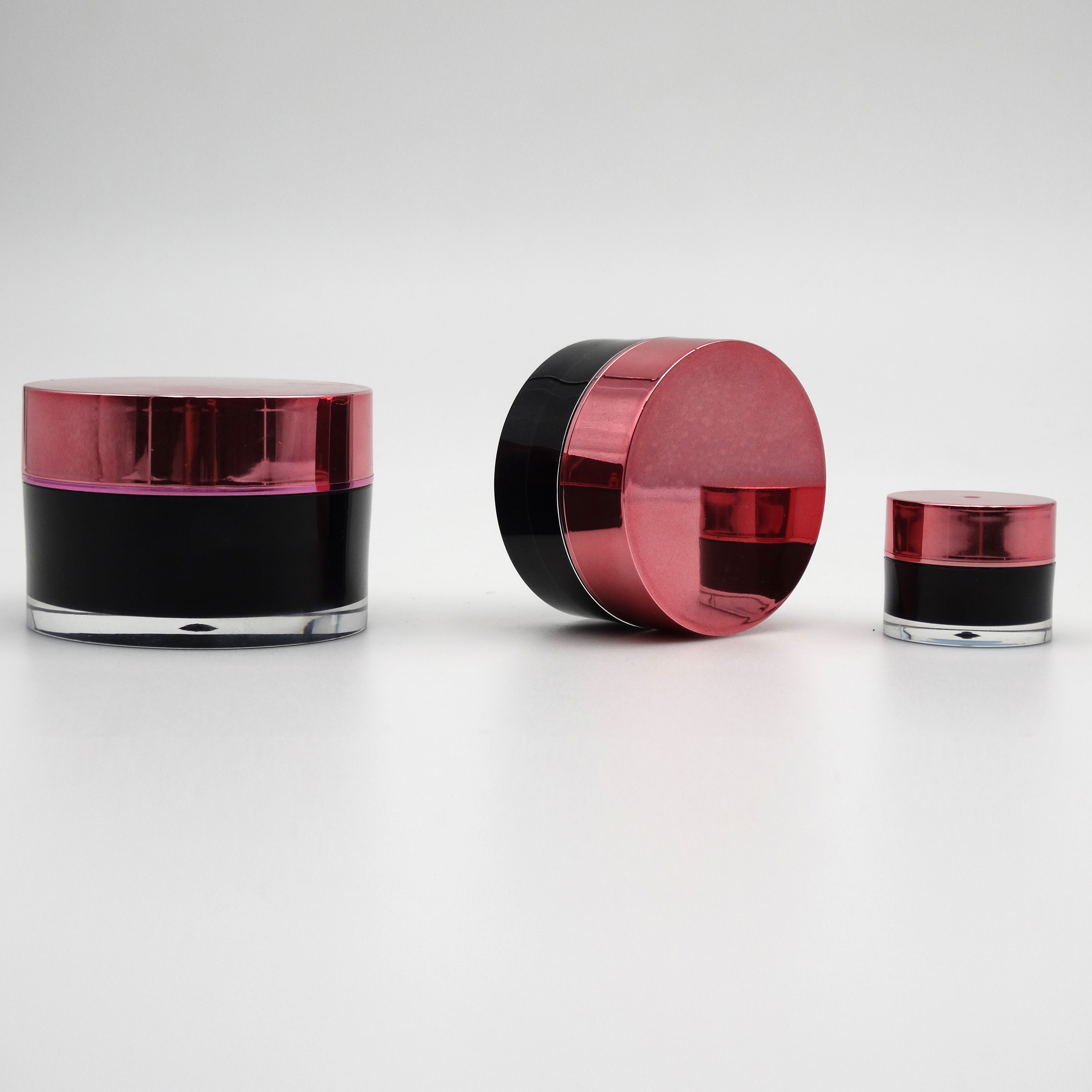 5g 10g 15g 30g 50g round black acrylic gel nail custom acrylic nail polish jar and acrylic jars rose gold lid