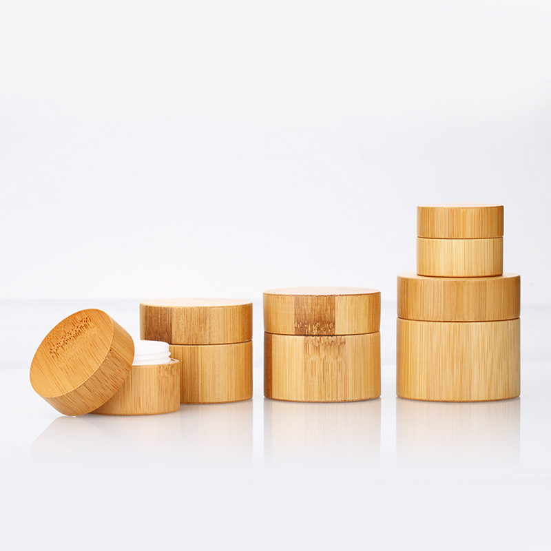 5g 10g 15g 30g 50g wooden packaging nail polish jar empty bamboo thick wall uv gel pots