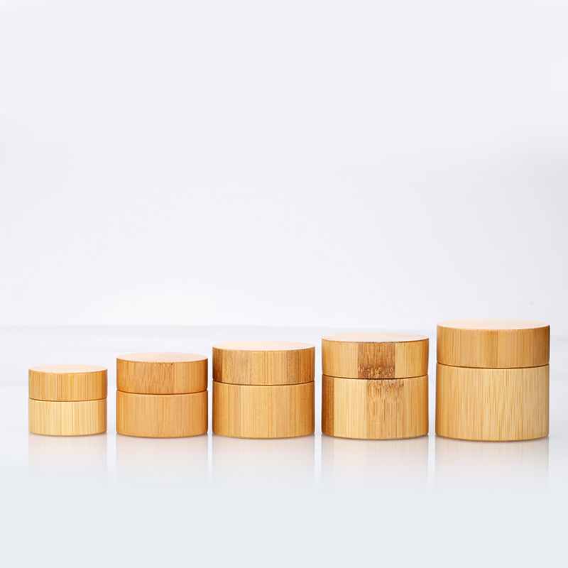5g 10g 15g 30g 50g wooden packaging nail polish jar empty bamboo thick wall uv gel pots