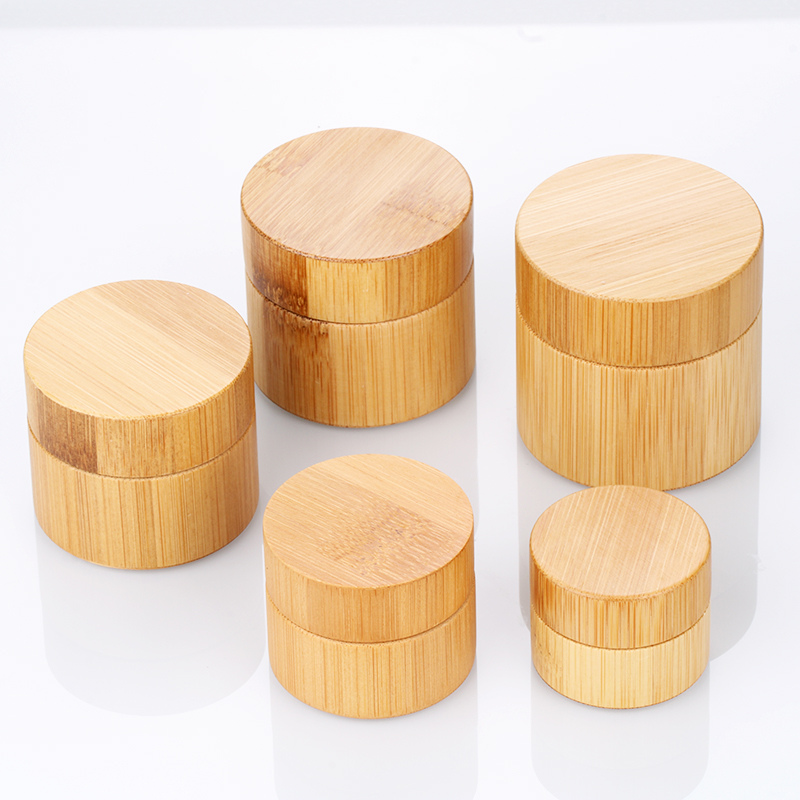5g 10g 15g 30g 50g wooden packaging nail polish jar empty bamboo thick wall uv gel pots