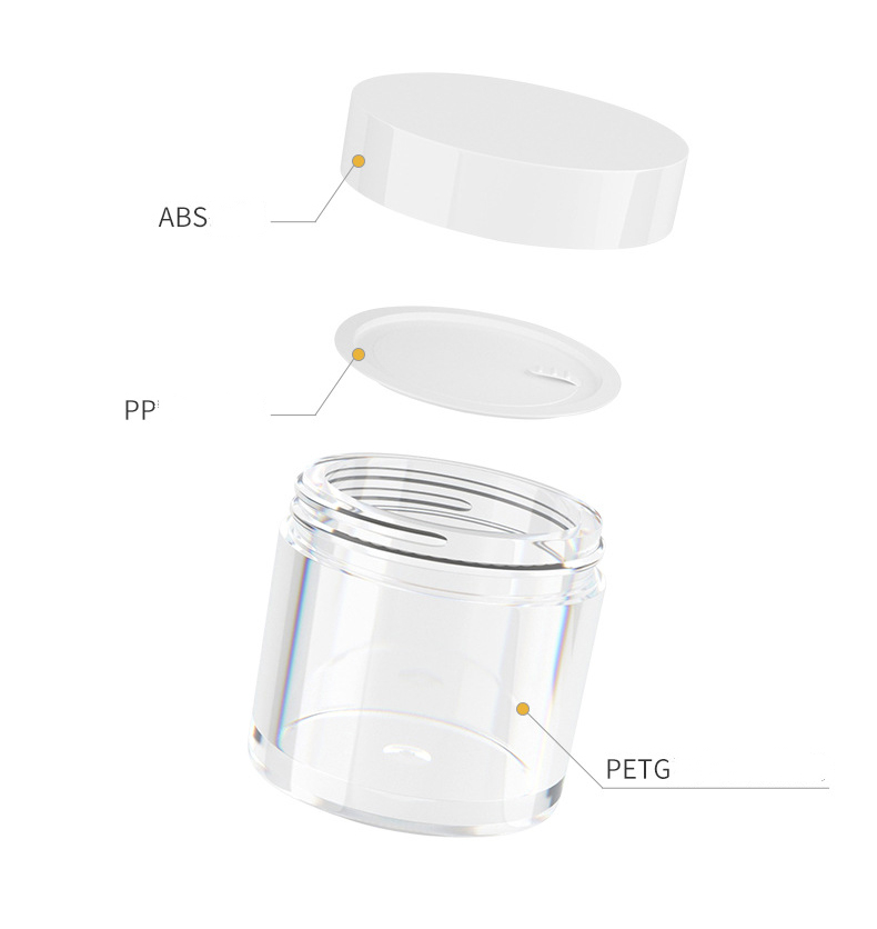 5g 10g 15g 30g cosmetic plastic jar for lip balm with white lid