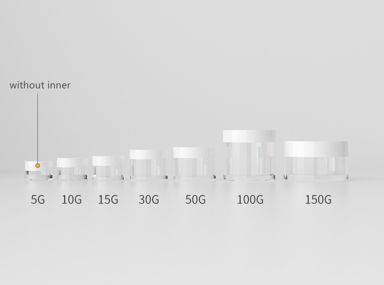 5g 10g 15g 30g cosmetic plastic jar for lip balm with white lid