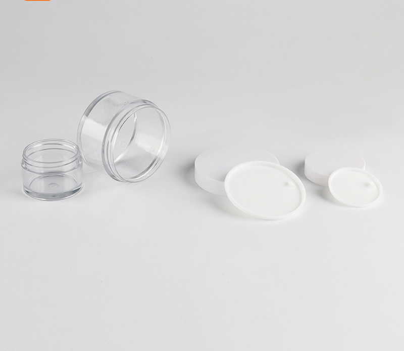 5g 10g 15g 30g cosmetic plastic jar for lip balm with white lid