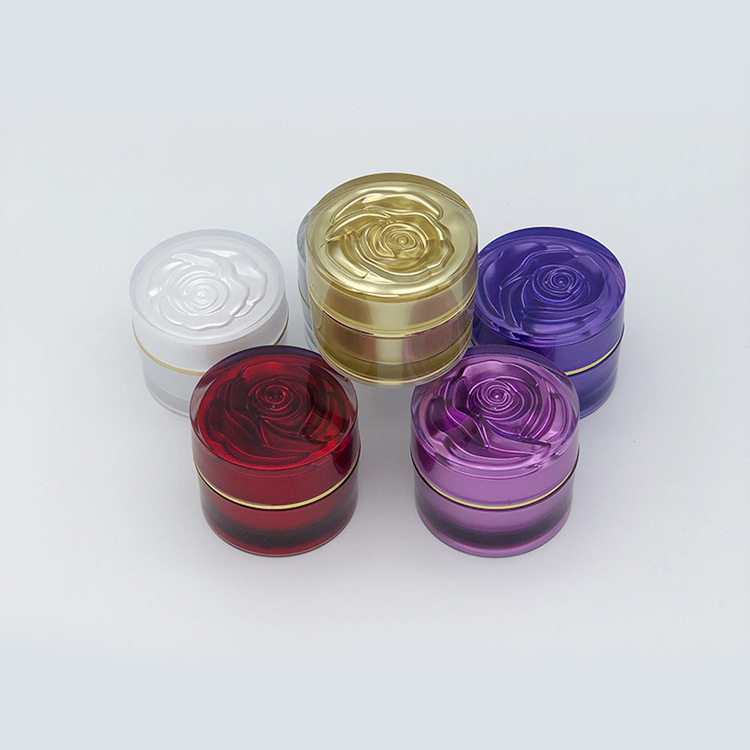 5g 10g 15g 30g luxury white cosmetic acrylic jar rose shape lip empty cream container