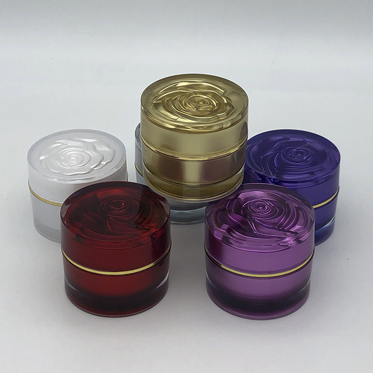 5g 10g 15g 30g luxury white cosmetic acrylic jar rose shape lip empty cream container