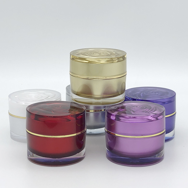 5g 10g 15g 30g luxury white cosmetic acrylic jar rose shape lip empty cream container