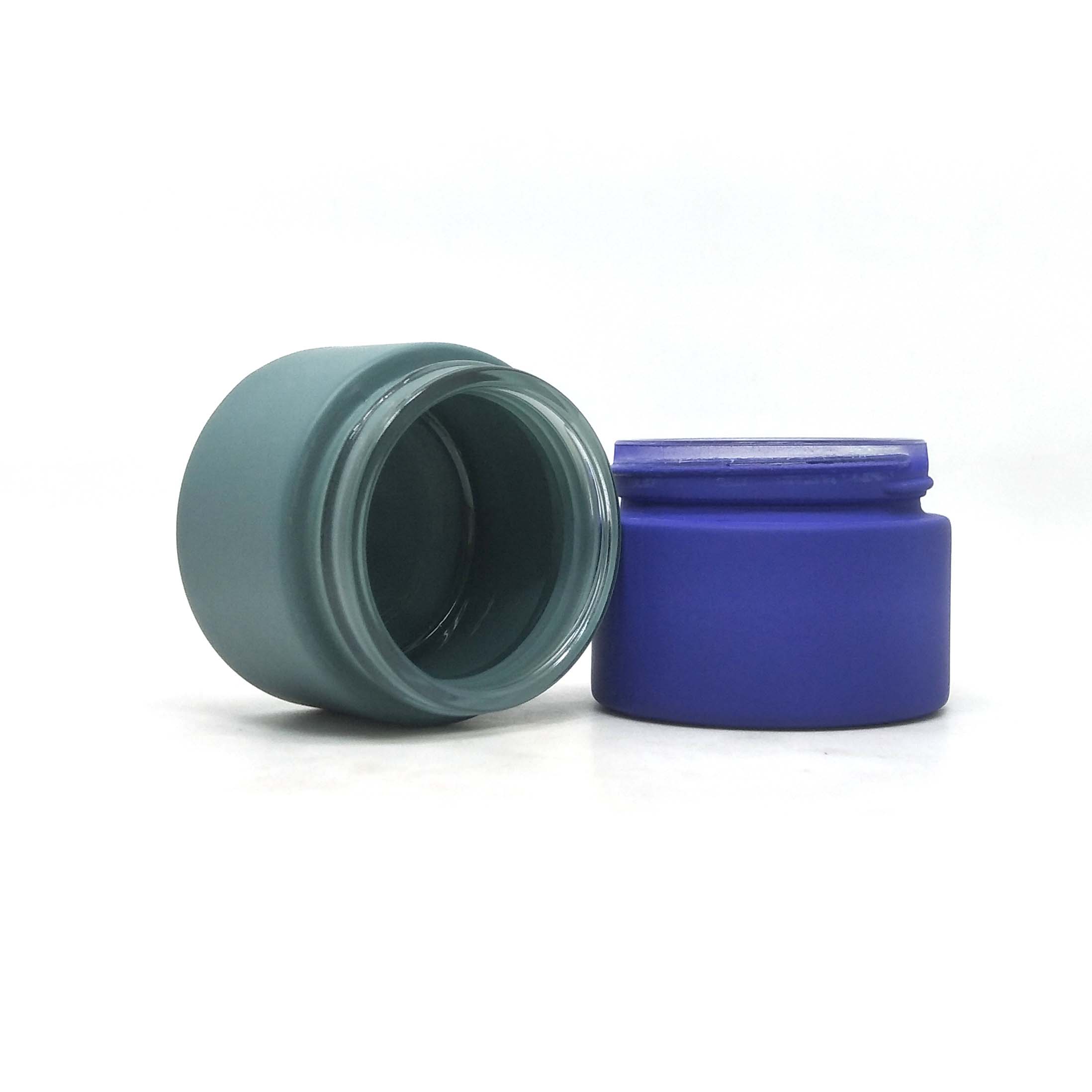 5g,10g,15g,30ml,50ml,100g,200ml,1oz,2oz Glass Cosmetic Jar Black and Blue empty cream jars