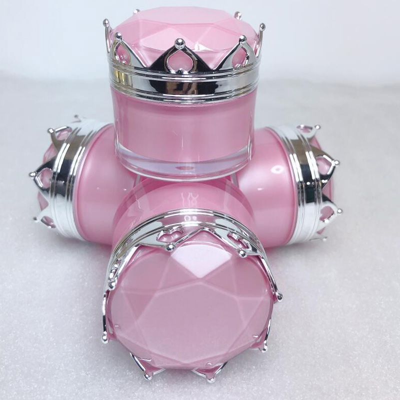 5g 10g 15g Acrylic Crown Jar Cosmetics Packaging Jars Pot Makeup Eye Cream Packing Box