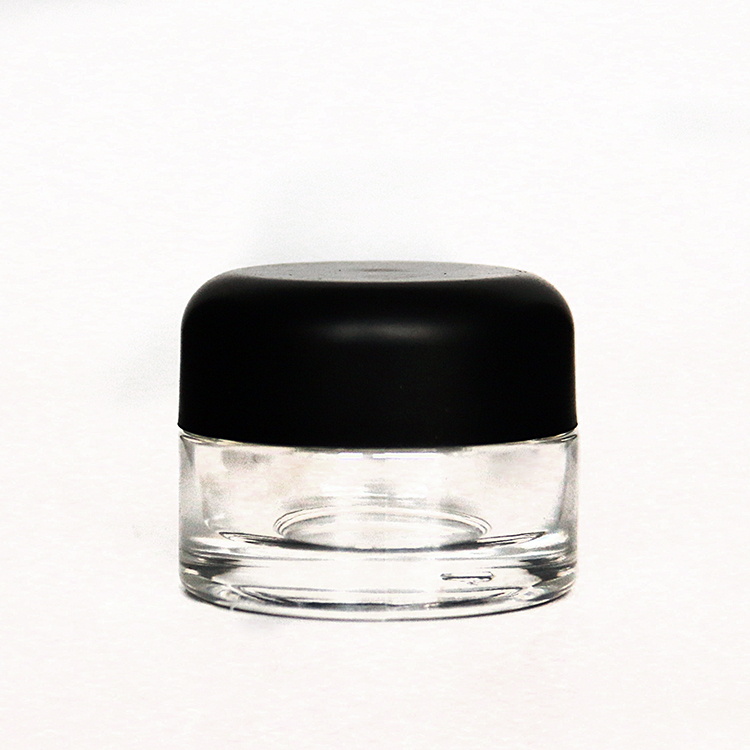 5g 10g 15g Empty Glass Cream Jar Clear Glass Jar For Tea With CRC Cap Personal Glass Jar