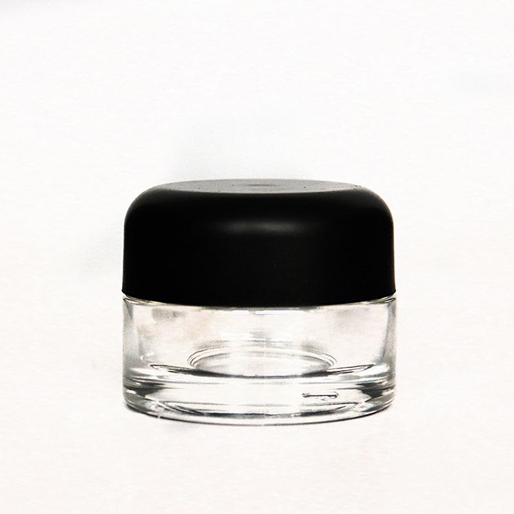 5g 10g 15g Empty Glass Cream Jar Clear Glass Jar For Tea With CRC Cap Personal Glass Jar