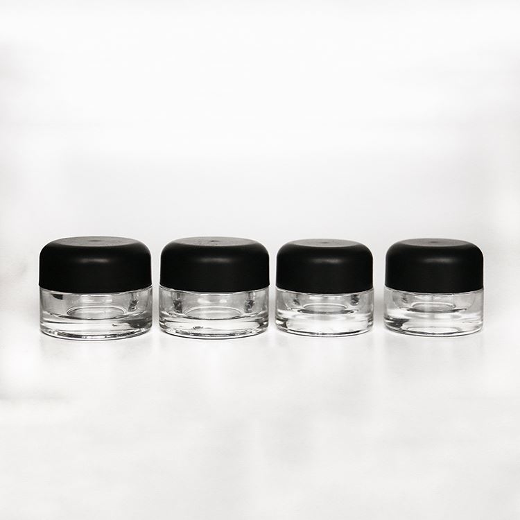 5g 10g 15g Empty Glass Cream Jar Clear Glass Jar For Tea With CRC Cap Personal Glass Jar