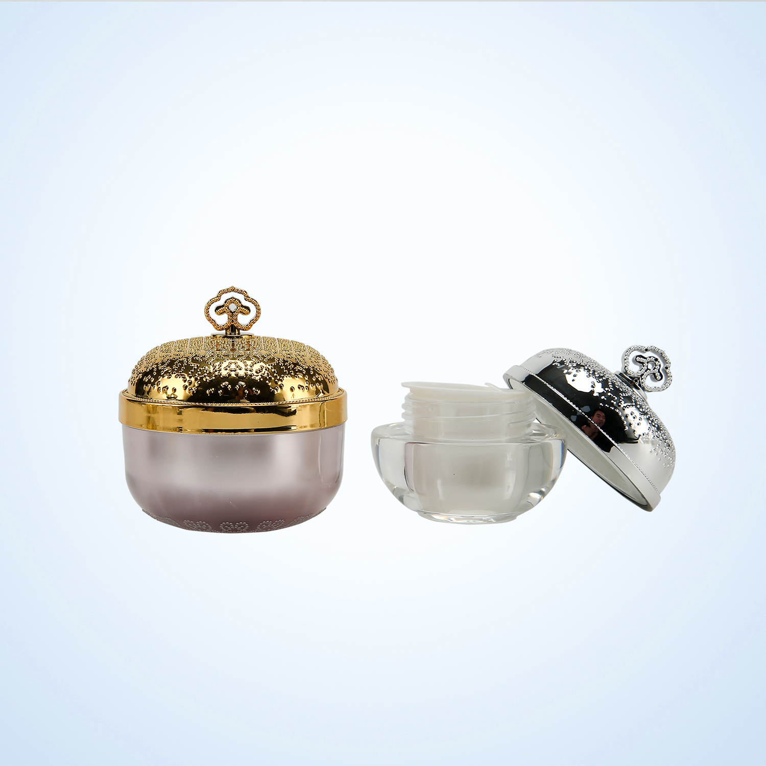 5g 10g 15g Empty Refillable Crown Crystal Acrylic Bottle Cosmetic plastic cans eye Cream Jar Pot Container