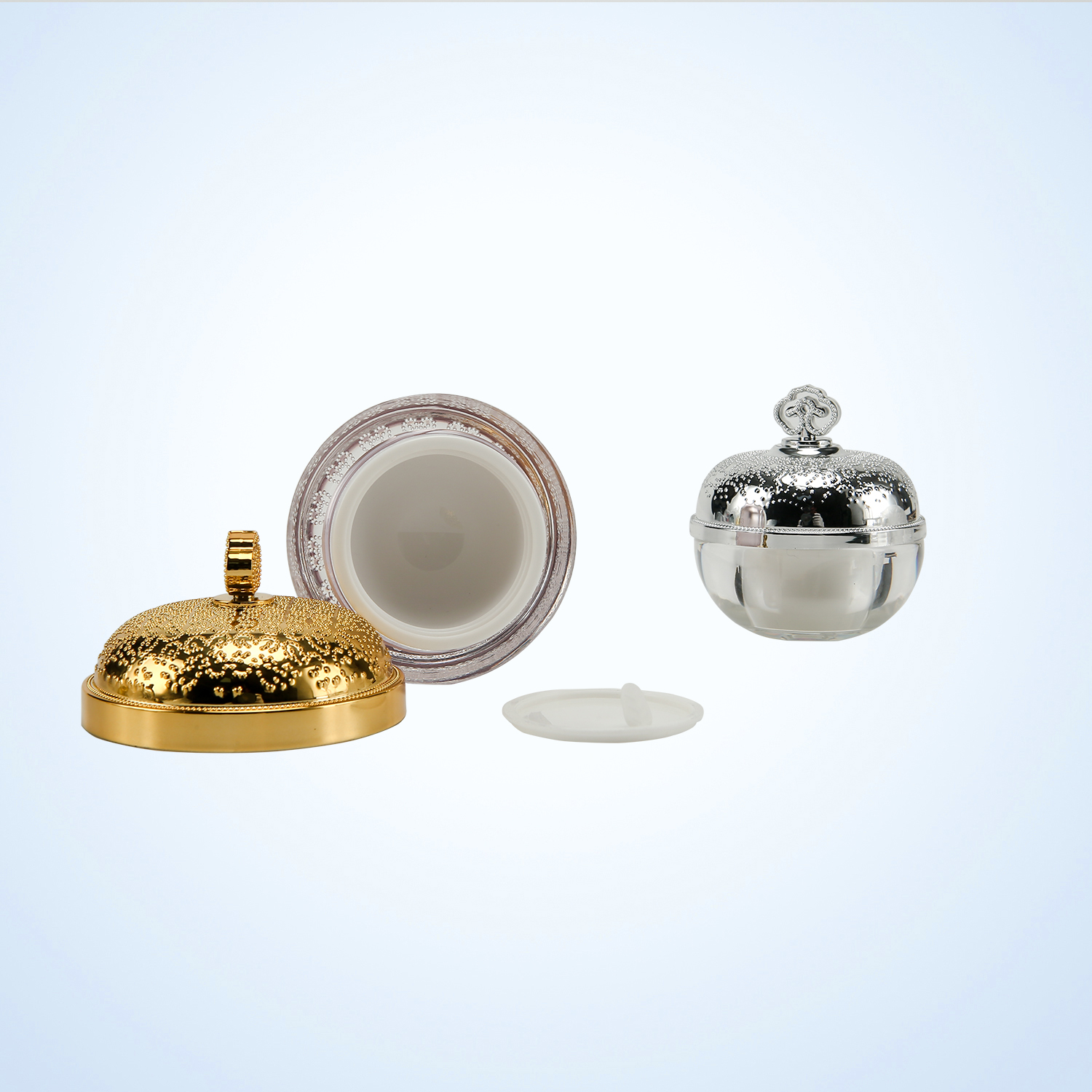 5g 10g 15g Empty Refillable Crown Crystal Acrylic Bottle Cosmetic plastic cans eye Cream Jar Pot Container