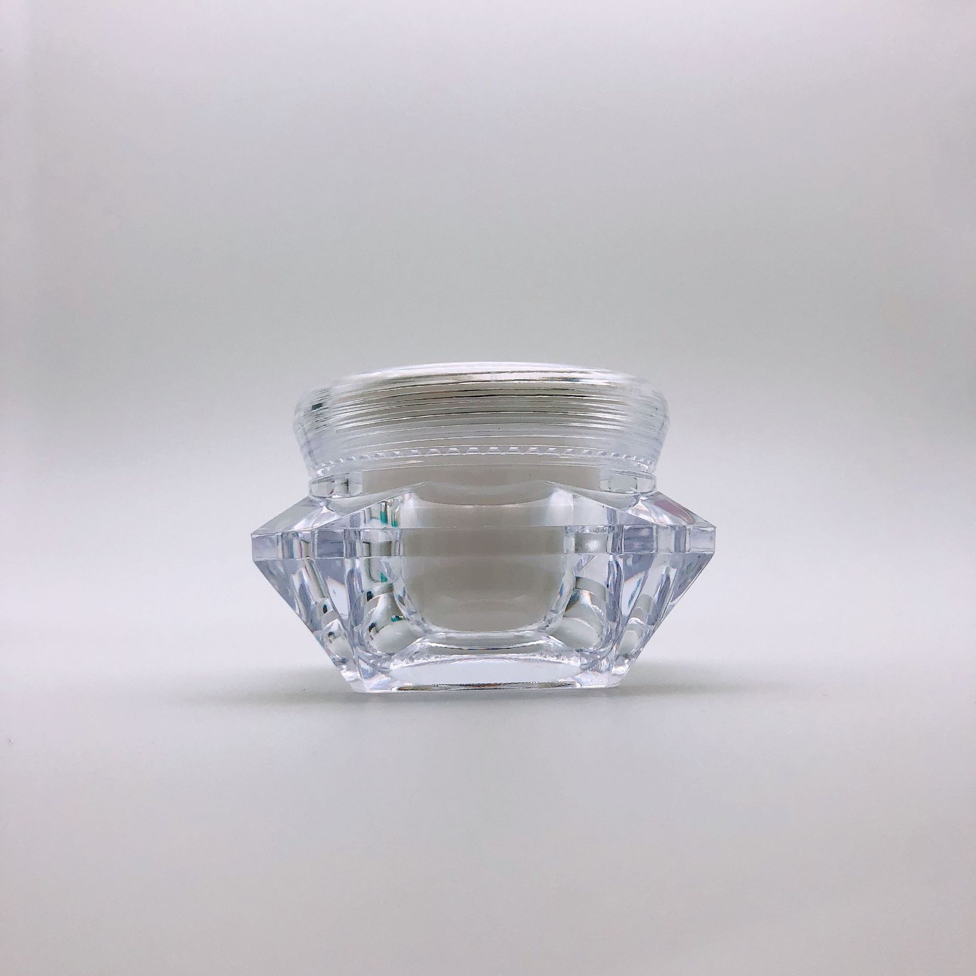5g 10g 15g Free samples clear diamond shape plastic jar 5g Clear Plastic Jar