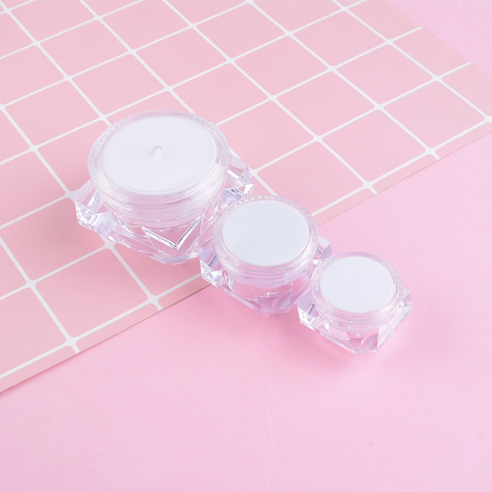 5g 10g 15g Plastic Jar Clear Plastic Pot for Nail Art Glitters Mini Small Make Up Cream Cosmetic Container