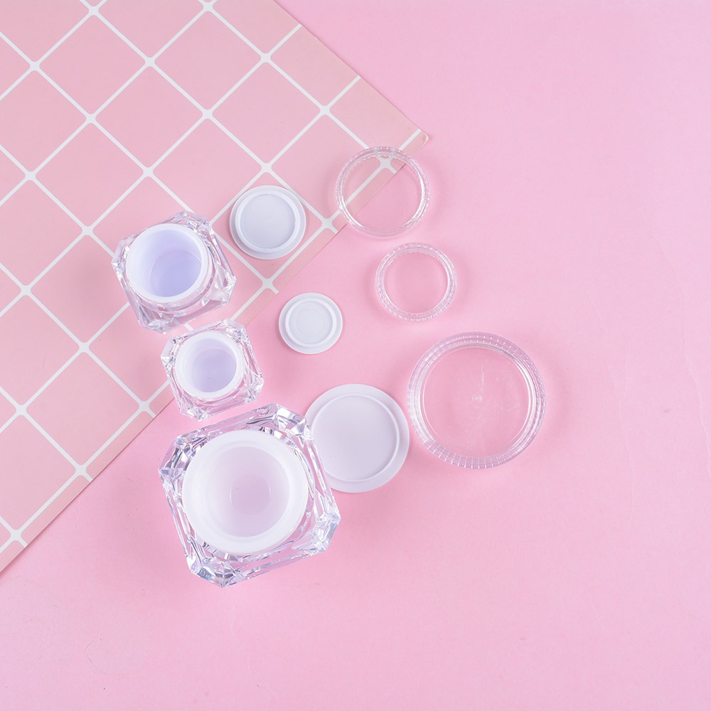 5g 10g 15g Plastic Jar Clear Plastic Pot for Nail Art Glitters Mini Small Make Up Cream Cosmetic Container
