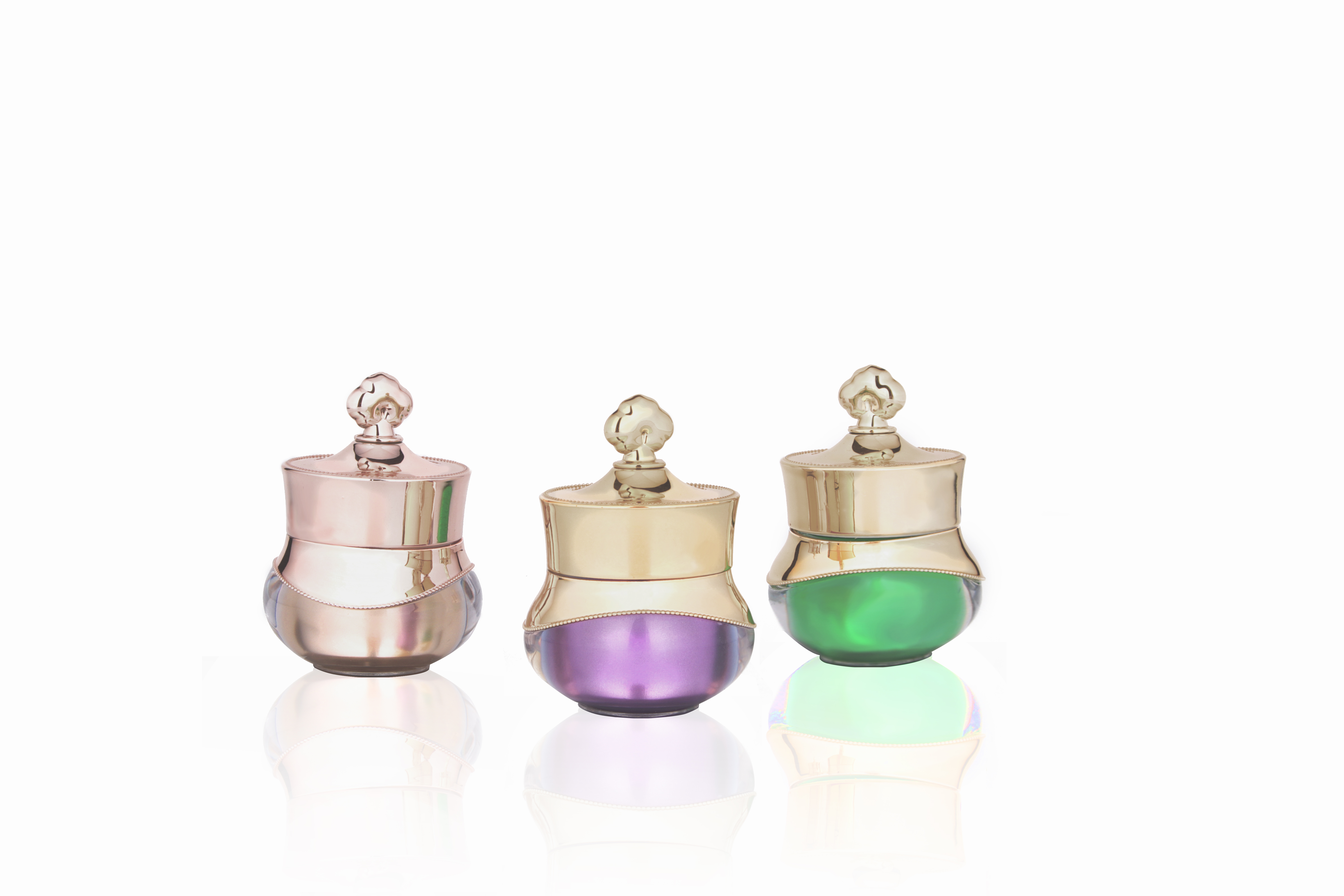 5g 10g 15g akrilik krem kavanozu kare acrylic cream jar cosmetic jars with gold crown lids