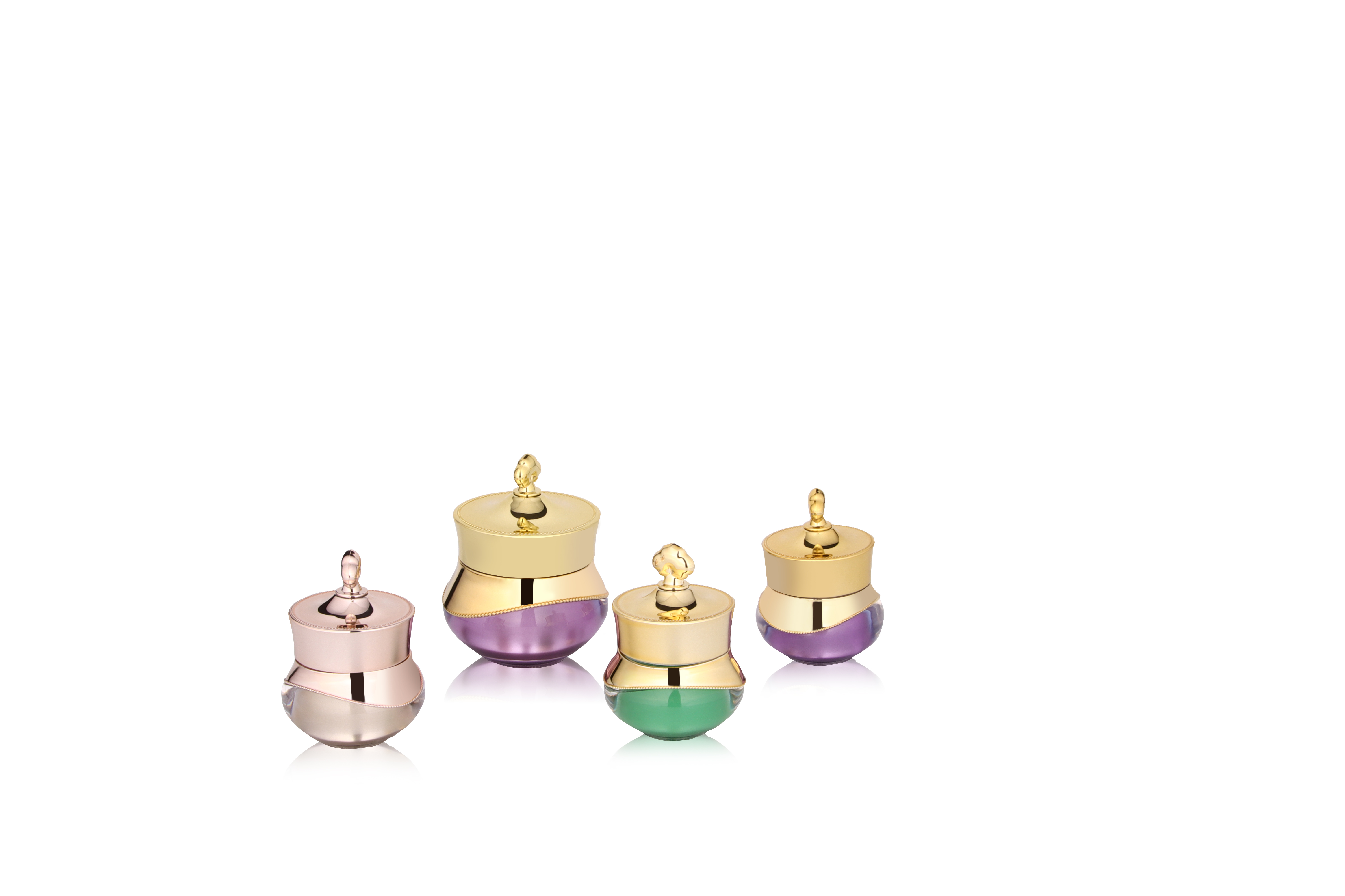 5g 10g 15g akrilik krem kavanozu kare acrylic cream jar cosmetic jars with gold crown lids