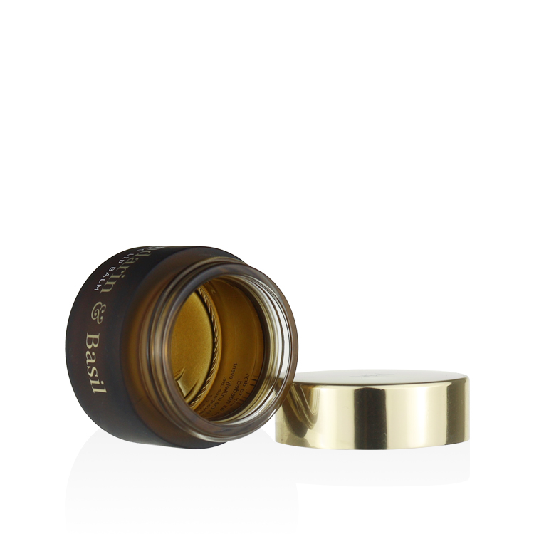 5g 10g 15g empty frosted amber cosmetic lip scrub jars small lip balm jar with gold lids