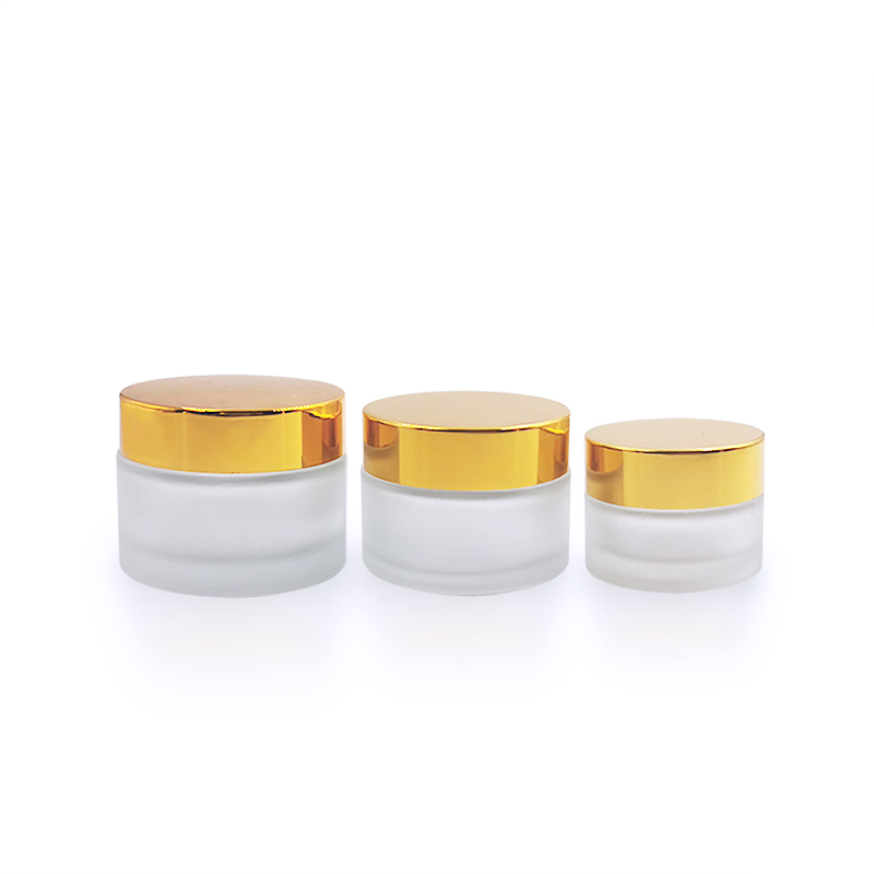 5g 10g 15g frosted clear face hand body eye cream glass bottle portable cosmetics bottles with plastic lids
