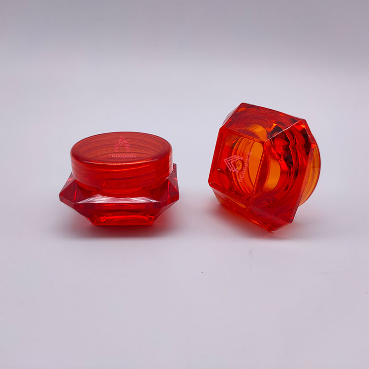 5g 10g 15g recyclable clear bottle Irregular shape plastic arcylic cosmetic cream jar