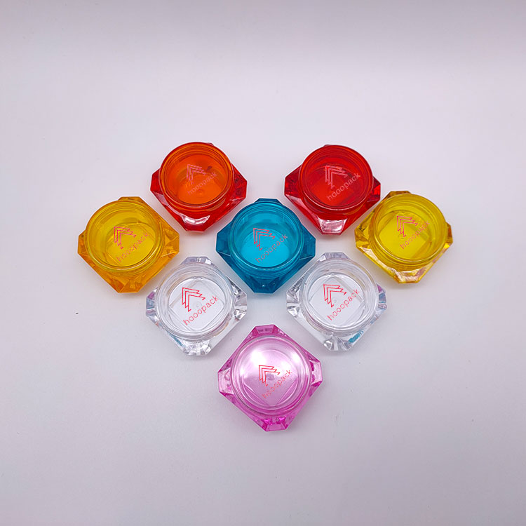 5g 10g 15g recyclable clear bottle Irregular shape plastic arcylic cosmetic cream jar