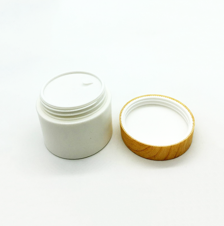 5g 10g 20g 30g 50g 100g 150g 200g 250g Empty PP Plastic Cosmetic Cream Jar Container With Bamboo Lid