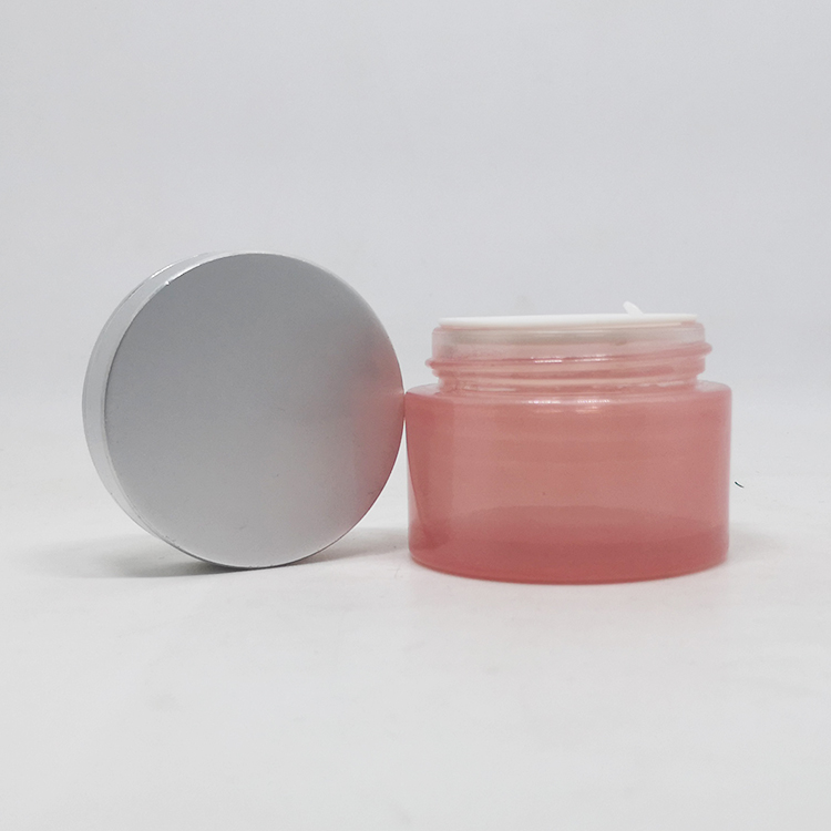 5g 10g 20g 30g 50g 100g Custom Baby Pink round day Cream containers colored Glass Jars With Lids