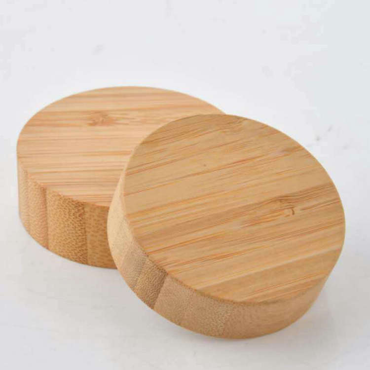 5g 10g 20g 30g 50g 100g Frosted Glass Cosmetic Jars with Bamboo Lids