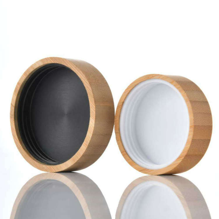 5g 10g 20g 30g 50g 100g Frosted Glass Cosmetic Jars with Bamboo Lids