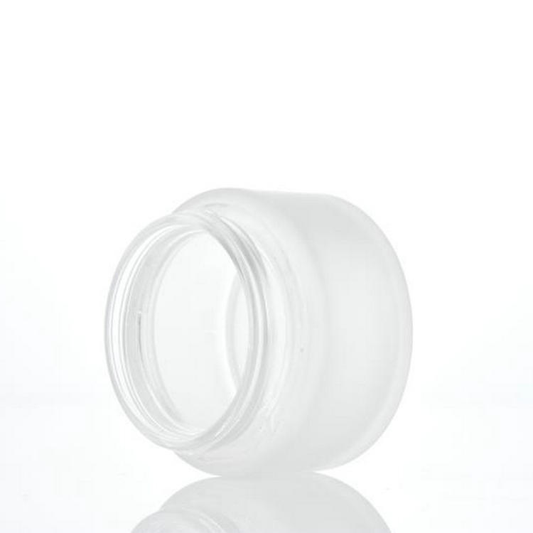5g 10g 20g 30g 50g 100g Frosted Glass Cosmetic Jars with Bamboo Lids